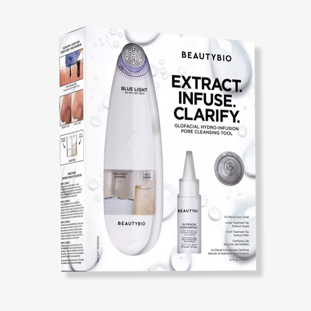BEAUTYBIO Extract, infuse, Clarify Glofacial Hydro infusion Pore tool  FREE SHIP